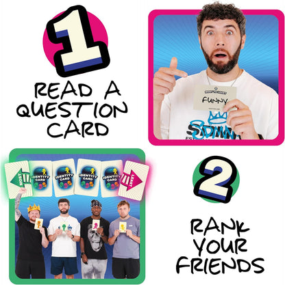 The Sidemen SOCIAL LADDER Card Game | The Funniest Rating Party Card Game | By The Sidemen | Rank Your Friends Most to Least and Best to Worst | Where Will You Rank? For Adults and Teens 16+