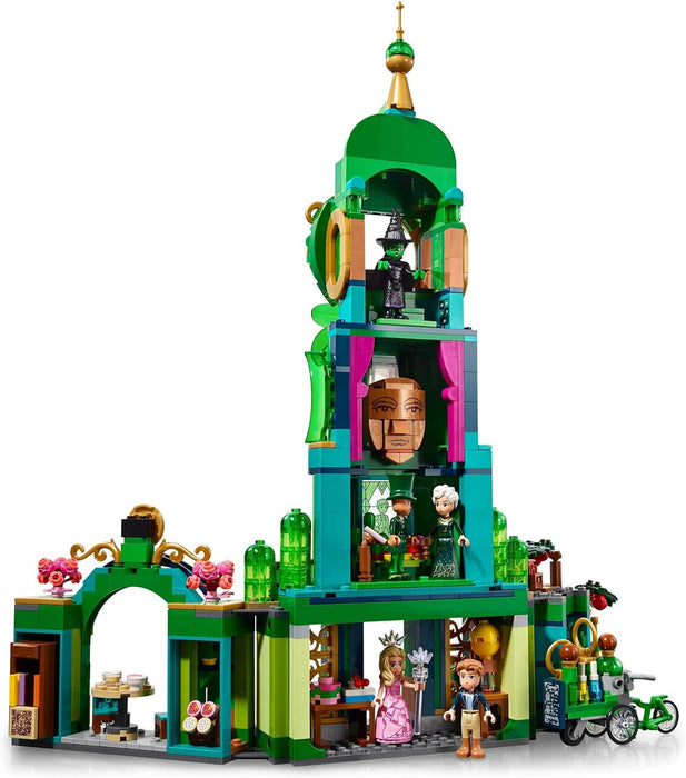 LEGO Wicked Benvenuti nella Città di Smeraldo, Gioco da Collezione per Bambine e Bambini da 9 Anni con Torre Giocattolo da Costruire e 5 Personaggi del Film tra cui Glinda e Elphaba, Idea Regalo 75684