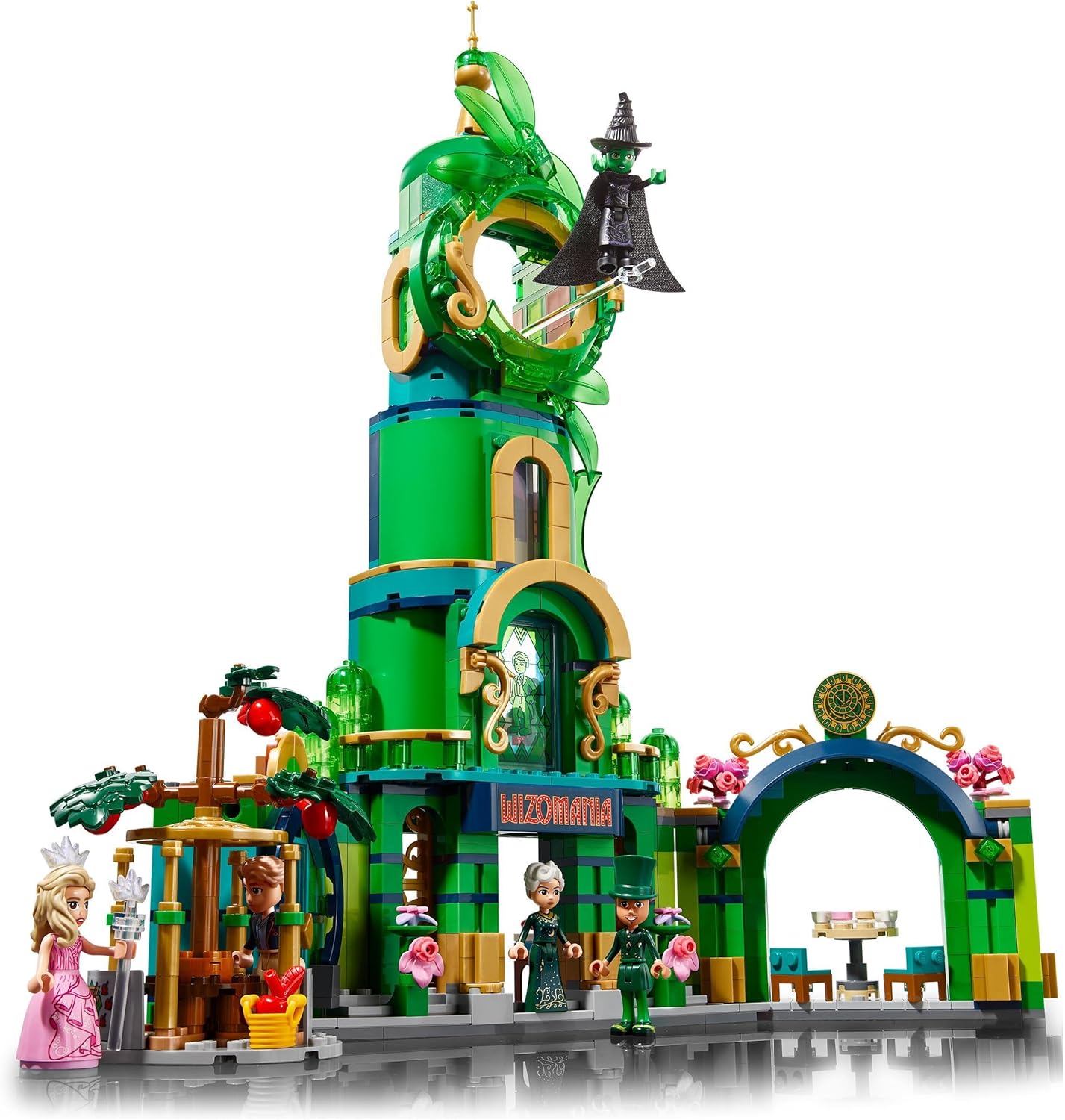 LEGO Wicked Welcome to Emerald City Set, Building Toy with Tower Model and Glinda and Elphaba Mini-Doll Figures, Gift for Movie Fans and 9 Plus Year Old Girls & Boys Who Love Dolls House Sets 75684