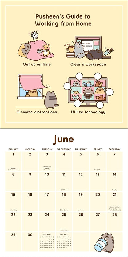 Pusheen 2025 Wall Calendar