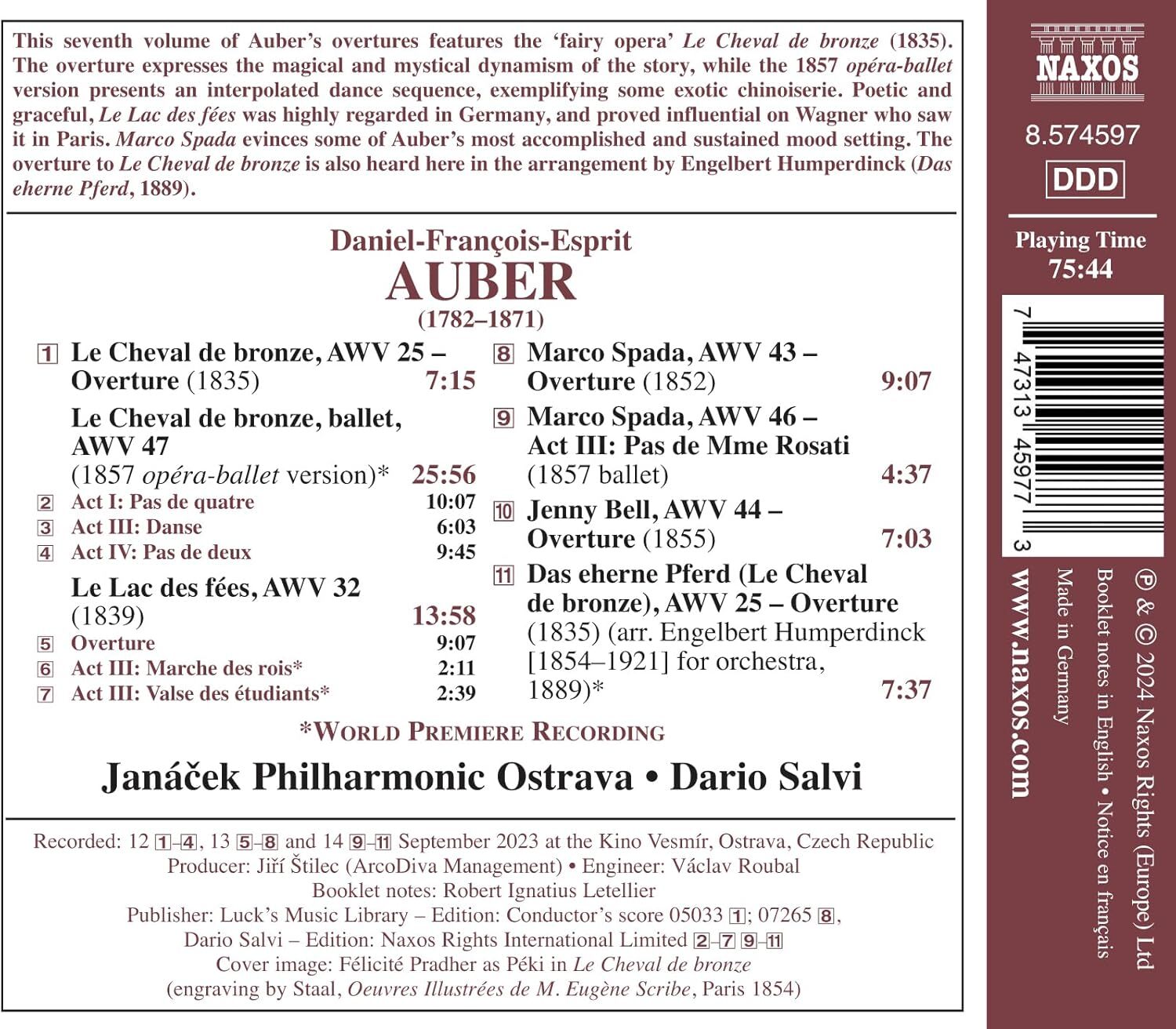Daniel-François-Espirit Auber: Overtures - Volume 7