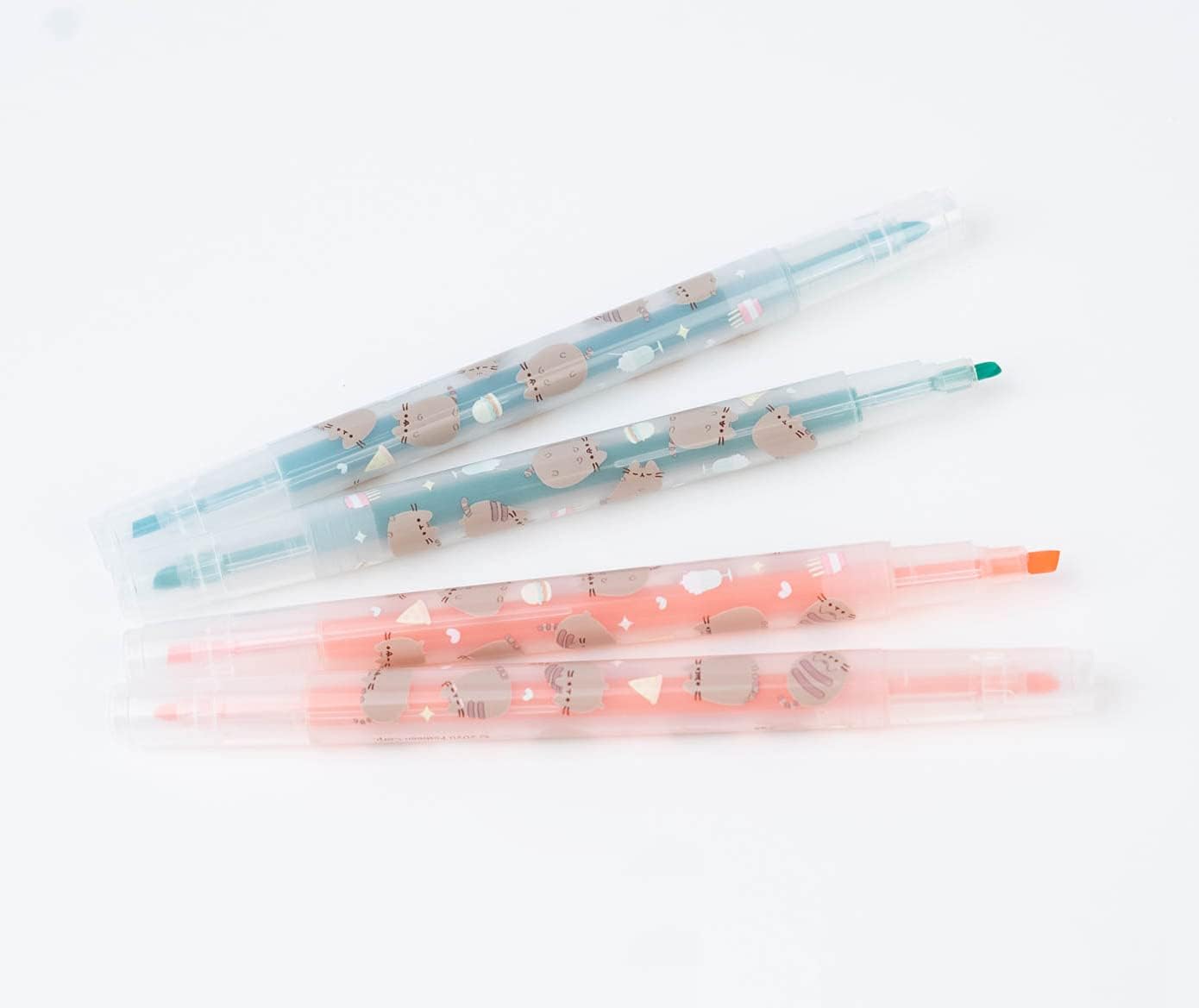 Grupo Erik Set Evidenziatori Pastello Pusheen Foodie Collection, Evidenziatori a Penna con Doppia Estremità con 4 Colori Diversi, Set di 4 Evidenziatori, Ottimo come Kit per la Scuola per Bambini