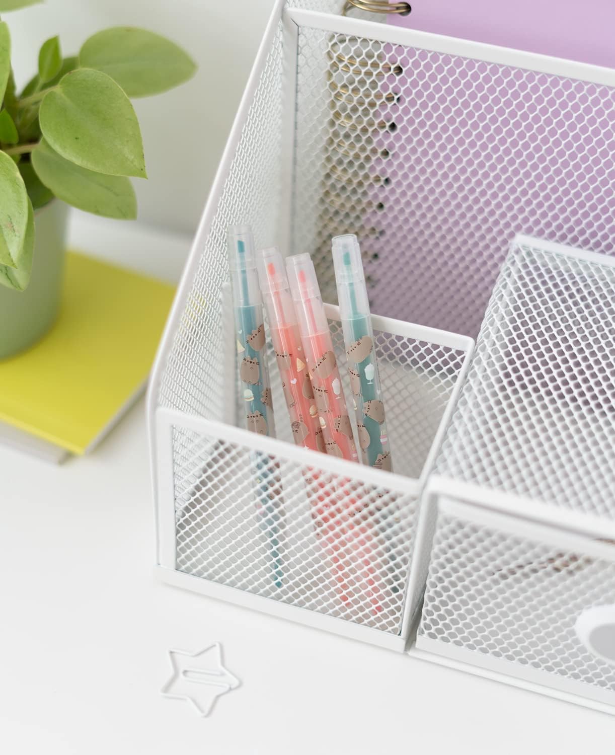 Grupo Erik Set Evidenziatori Pastello Pusheen Foodie Collection, Evidenziatori a Penna con Doppia Estremità con 4 Colori Diversi, Set di 4 Evidenziatori, Ottimo come Kit per la Scuola per Bambini