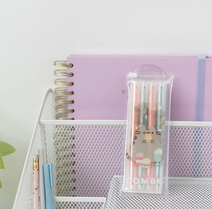 Grupo Erik Set Evidenziatori Pastello Pusheen Foodie Collection, Evidenziatori a Penna con Doppia Estremità con 4 Colori Diversi, Set di 4 Evidenziatori, Ottimo come Kit per la Scuola per Bambini