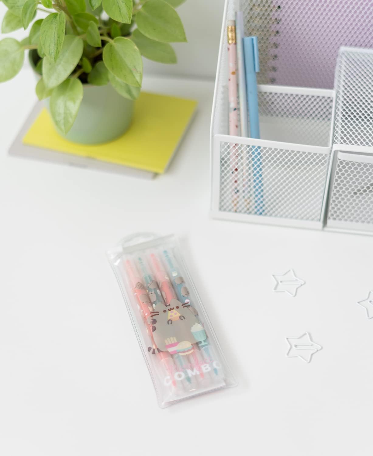 Grupo Erik Set Evidenziatori Pastello Pusheen Foodie Collection, Evidenziatori a Penna con Doppia Estremità con 4 Colori Diversi, Set di 4 Evidenziatori, Ottimo come Kit per la Scuola per Bambini