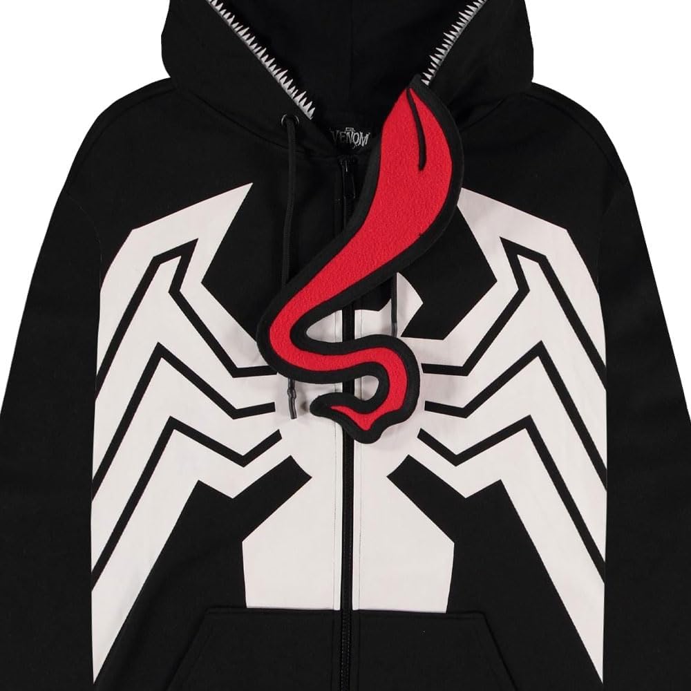 Marvel Venom 2-Novelty Hoodie-S Vest Sweater, Black, S Men, Black, S