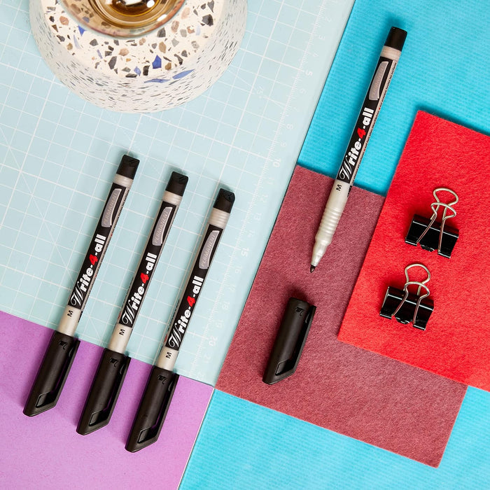 Permanent Marker Pen - STABILO Write-4-all - Medium - Pack of 10