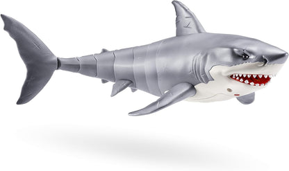 ROBO ALIVE Great White Shark Series 1 by Zuru, Battery-Powered Robotic Light Up Shark Toy, Summer Pool Toy, Bath Toy