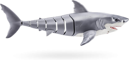ROBO ALIVE Great White Shark Series 1 by Zuru, Battery-Powered Robotic Light Up Shark Toy, Summer Pool Toy, Bath Toy