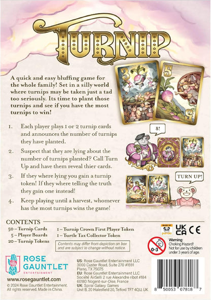 Turnip - Bluffing Strategy Gardening Card Game, Competitive Family Board Game, Ages 10+, 3-5 Players, 15 Minutes