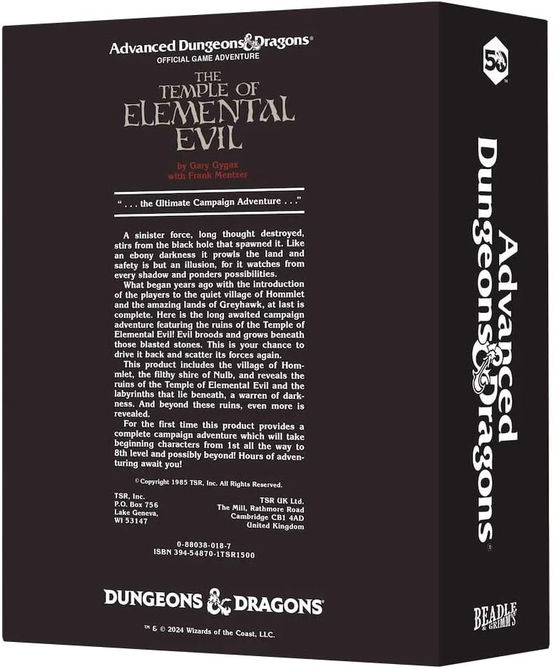Beadle & Grimm's Dice & Accessories Set - The Temple of Elemental Evil