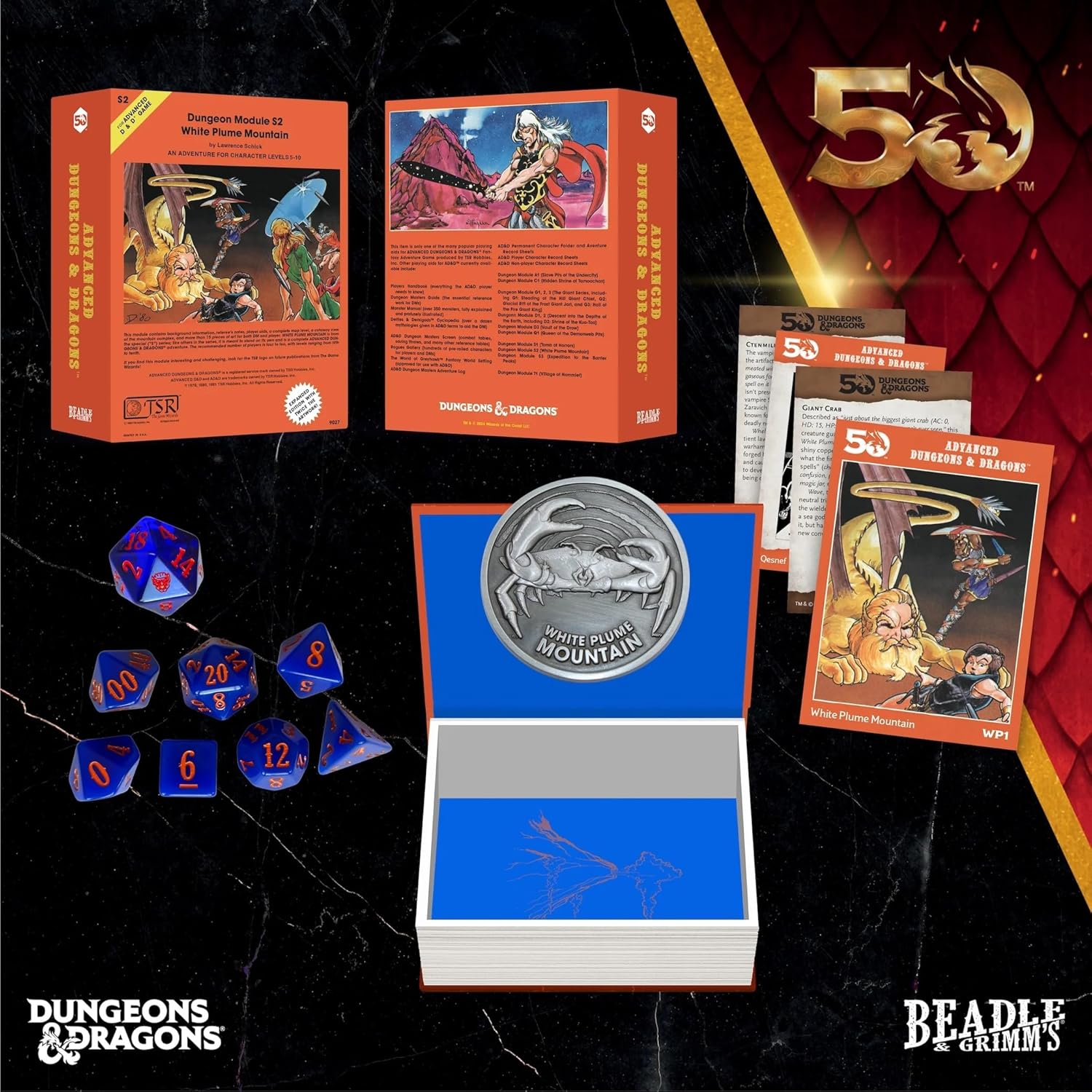 Beadle & Grimms - D&D Classic Module Dice Set - White Plume Mountain