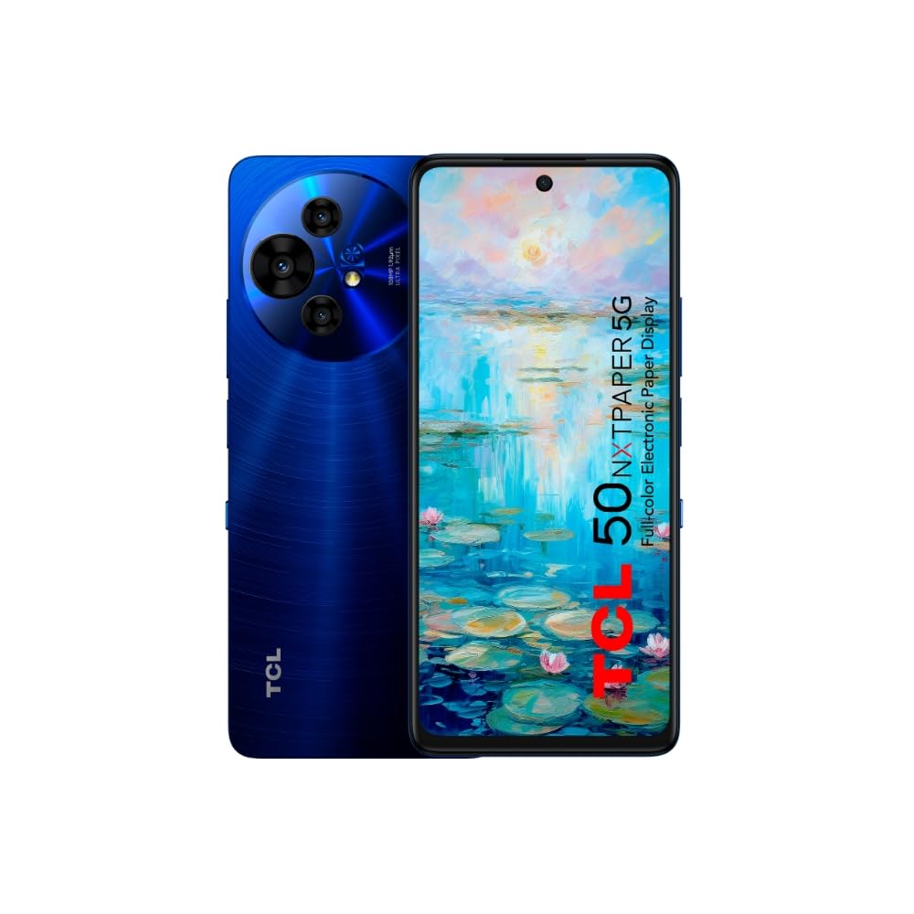 TCL 50 NXTPAPER 5G Smartphone, 5G, 6.8 inch, Higher Eye Comfort (FHD+ Display, 16GB (8+8)-256GB, Expandable MicroSD, Dual SIM, 50MP Camera, 5010mAh Battery, Android 14, Midnight