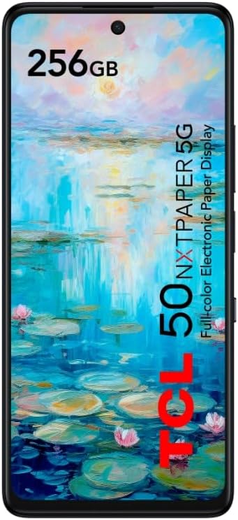 TCL 50 NXTPAPER 5G Smartphone, 5G, 6.8 inch, Higher Eye Comfort (FHD+ Display, 16GB (8+8)-256GB, Expandable MicroSD, Dual SIM, 50MP Camera, 5010mAh Battery, Android 14, Midnight