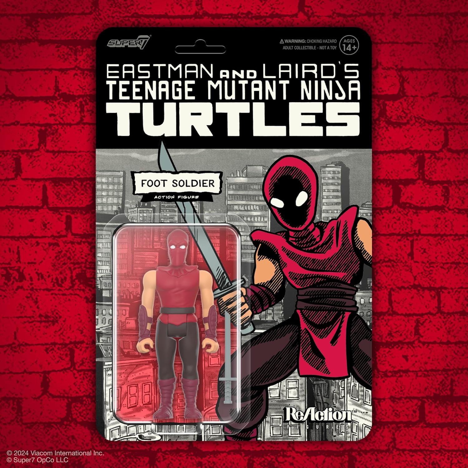 Super7 Teenage Mutant Ninja Turtles Reaction Figures Wave 11 - Foot Soldier (Comic Color) Action Figure