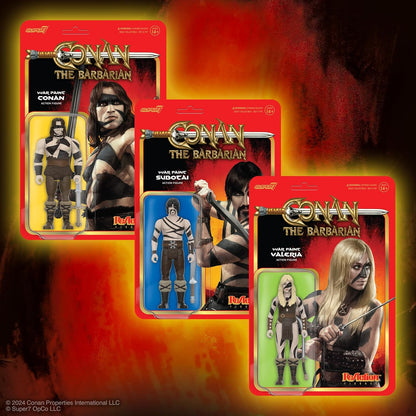 Super7 Conan The Barbarian War Paint Valeria - Figura de acción de Conan de 3.75 pulgadas con accesorio de película clásica coleccionable y juguetes retro