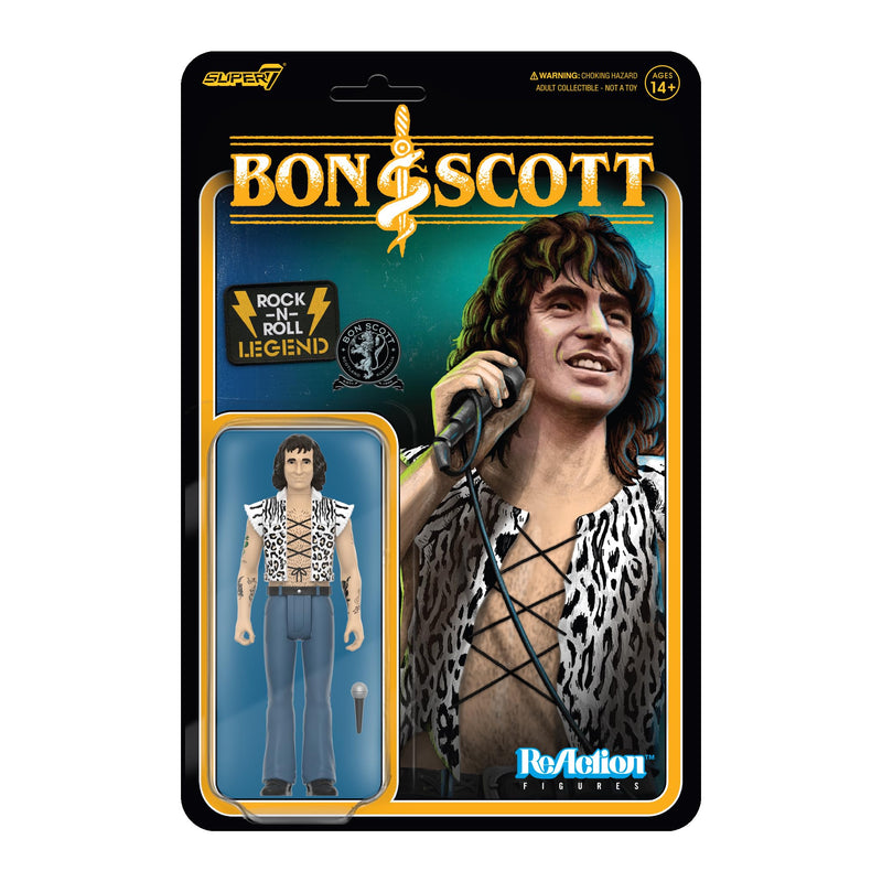 Super7 Bon Scott Reaction Figures Wave 02 - Bon Scott (Leopard Print) Action Figure