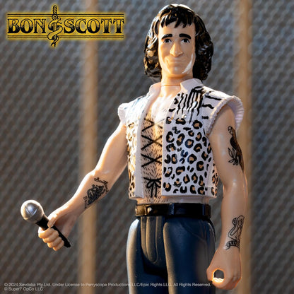 Super7 Bon Scott Reaction Figures Wave 02 - Bon Scott (Leopard Print) Action Figure