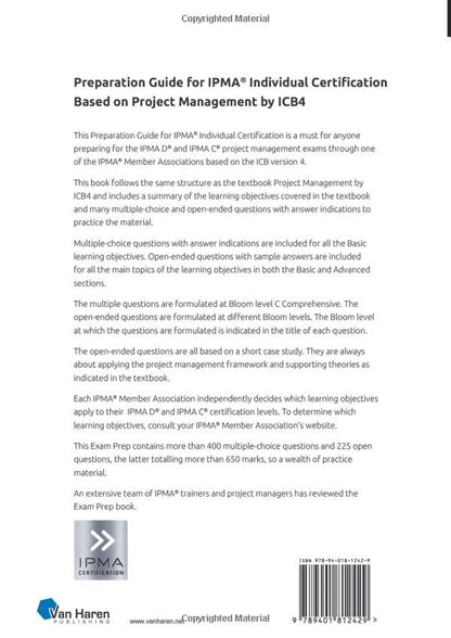 Preparation Guide for IPMA Individual Certification: Based on Project Management by ICB4 (Best Practice