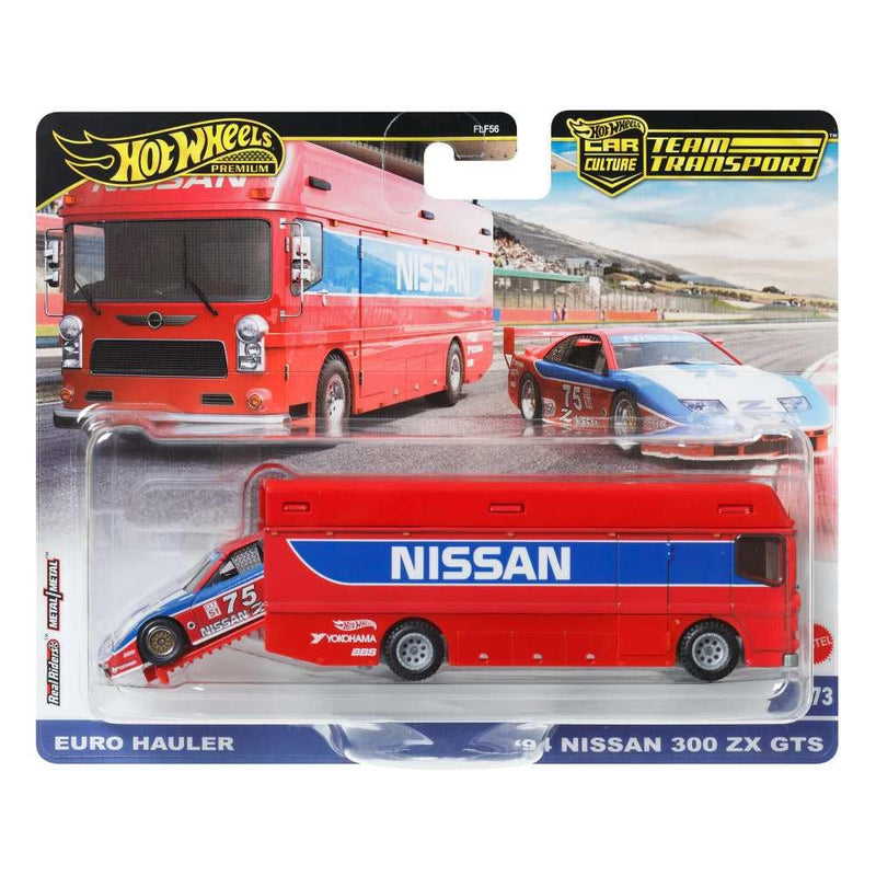 Mattel Hot Wheels: Premium Car Culture Team Transport - Euro Hauler & `94 Nissan 300 Xz Gts (Hrv44)