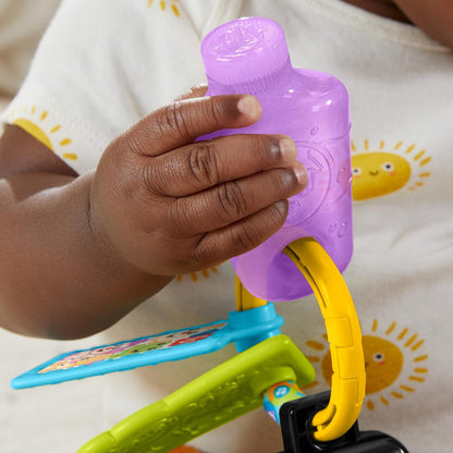 Fisher-Price Lern- und Spielspaß Baby Musikspielzeug Lernspaß Schlüsselbund mit Beißring und Spiegel für Kinder ab 6 Monaten, mehrsprachige Version, HWY37