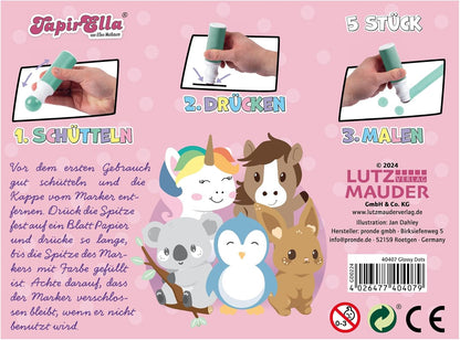 Stempelmarkers Glossy - 5 stuks