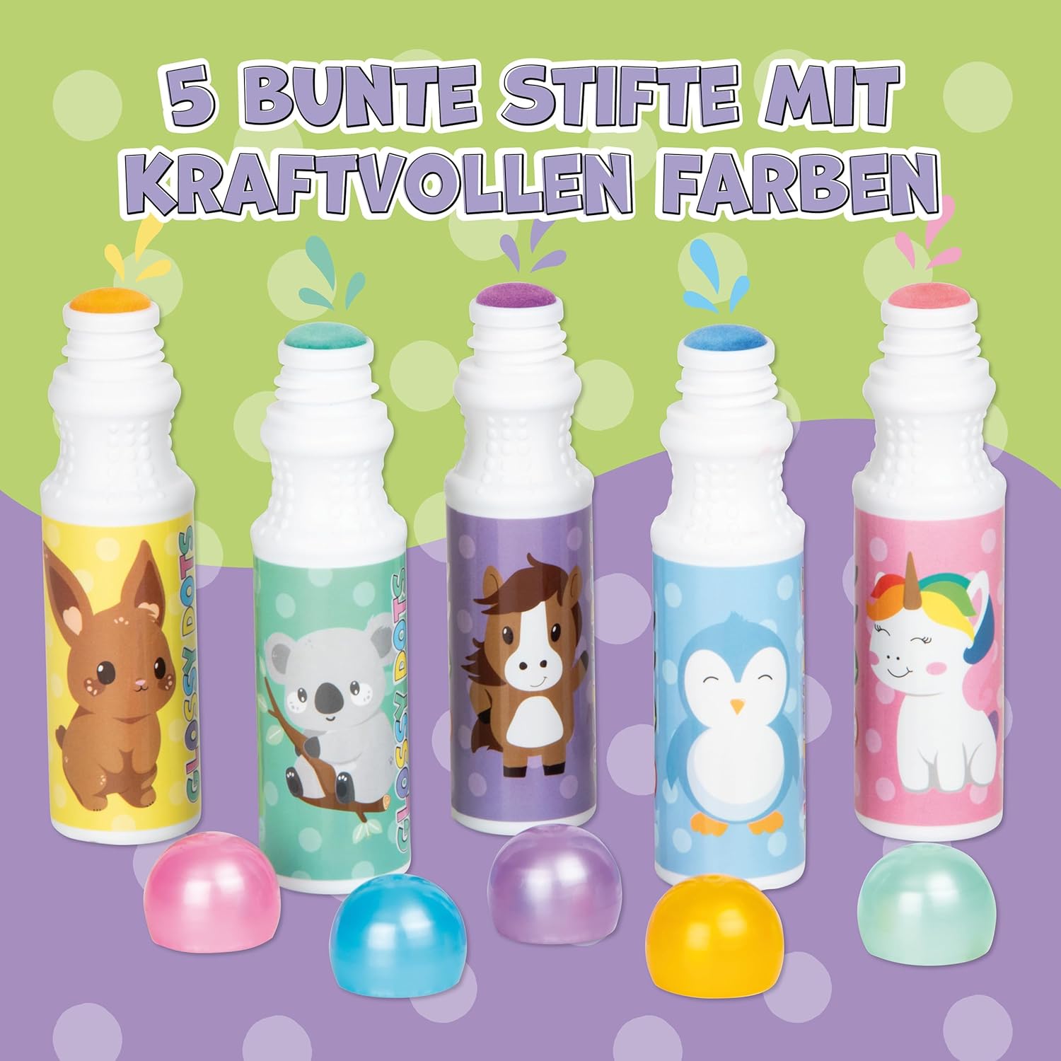 Stempelmarkers Glossy - 5 stuks
