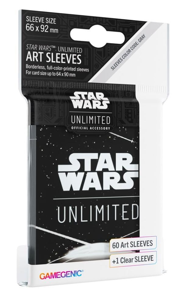 Gamegenic, Star Wars: Unlimited Art Sleeves –Card Back White, Sleeve color code: Gray