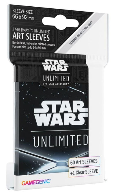 Gamegenic, Star Wars: Unlimited Art Sleeves –Card Back Black, Sleeve Color Code: Gray