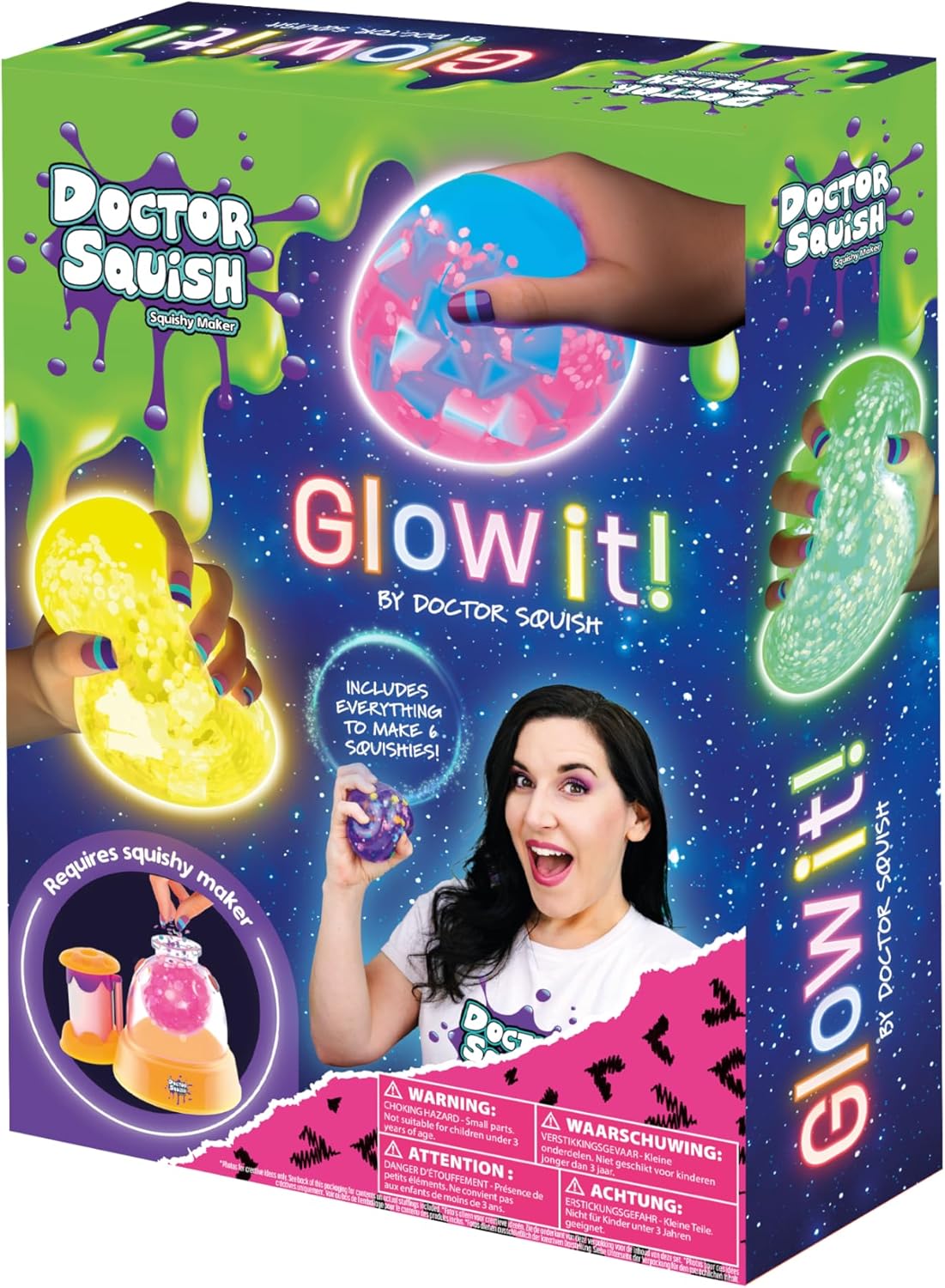 Glow It! by Doctor Squish - Refill Pack - 8 Balloons Included