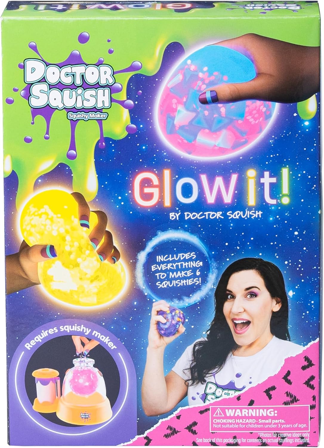 Glow It! by Doctor Squish - Refill Pack - 8 Balloons Included