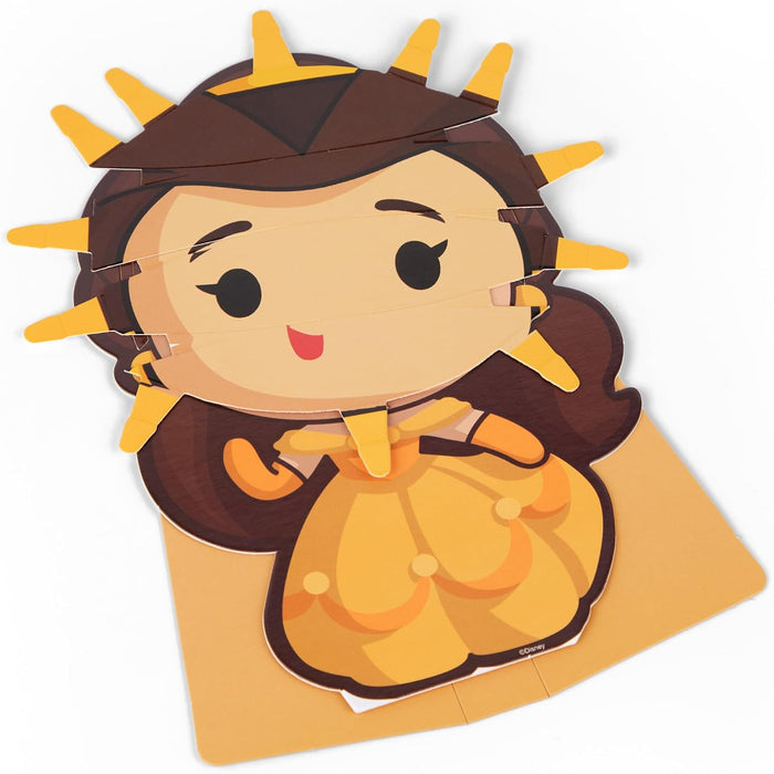 Disney Princess Belle Figur - 3D Pop Head 20 cm - Beauty and The Beast - Sammelfigur - Spielzeug Geschenkidee (DPB24335) (Vaiana