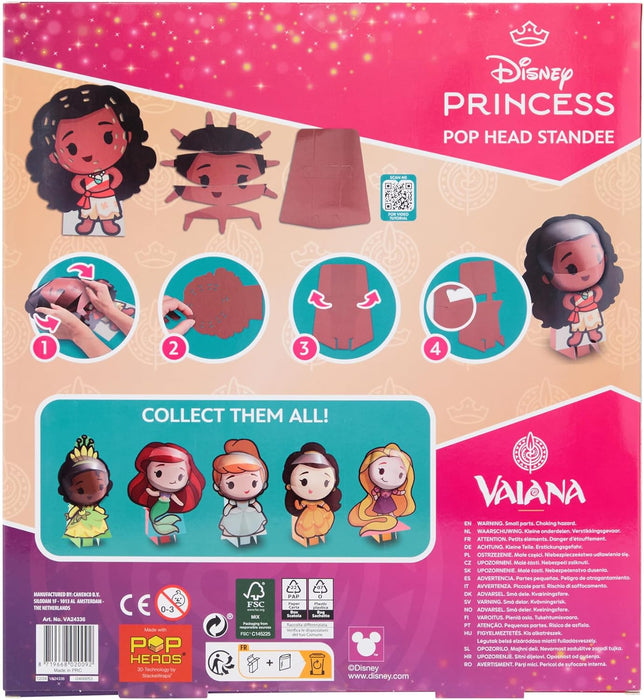 Disney Princess Belle Figur - 3D Pop Head 20 cm - Beauty and The Beast - Sammelfigur - Spielzeug Geschenkidee (DPB24335) (Vaiana