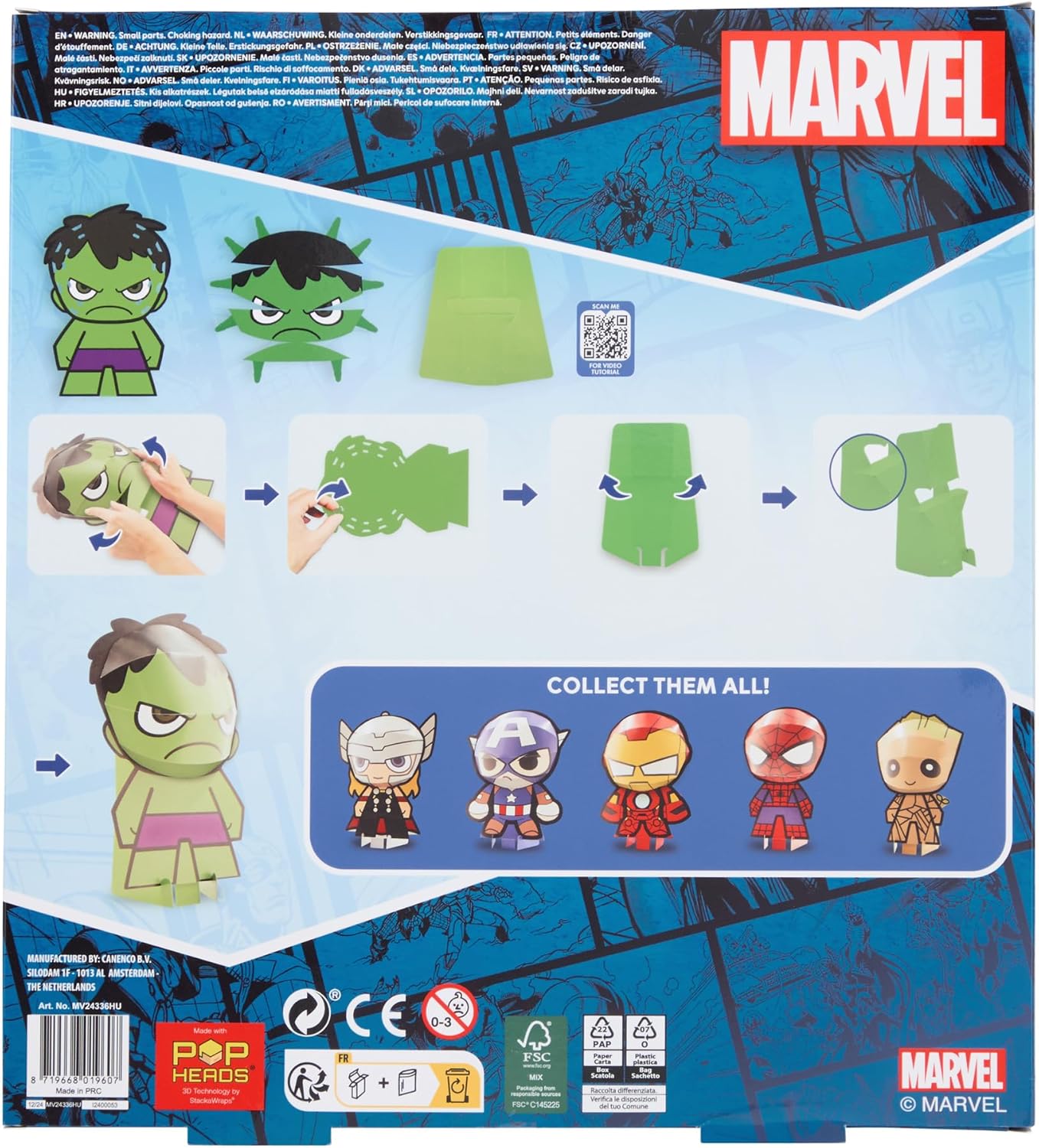 Marvel Figur - 3D Pop Head 20 cm - Spiderman - Sammelfigur - Spielzeug Geschenkidee (SP24335) (Hulk