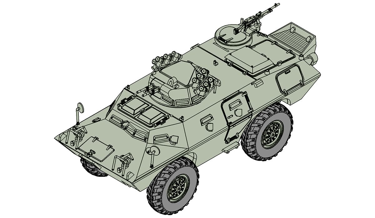 Trumpeter 07440 1/72 M706 Commando gepantserde auto renovatie model (gevechtsvoertuig