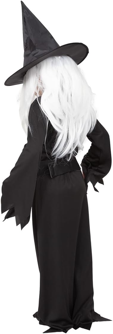 Rubies Hexenkostüm Glow in Dark für Mädchen und Jungen, leuchtendes Kleid im Dunkeln und Hut, offizielles Lizenzprodukt, Hexen-Kostüm für Halloween, Partys 9-10 Jahre