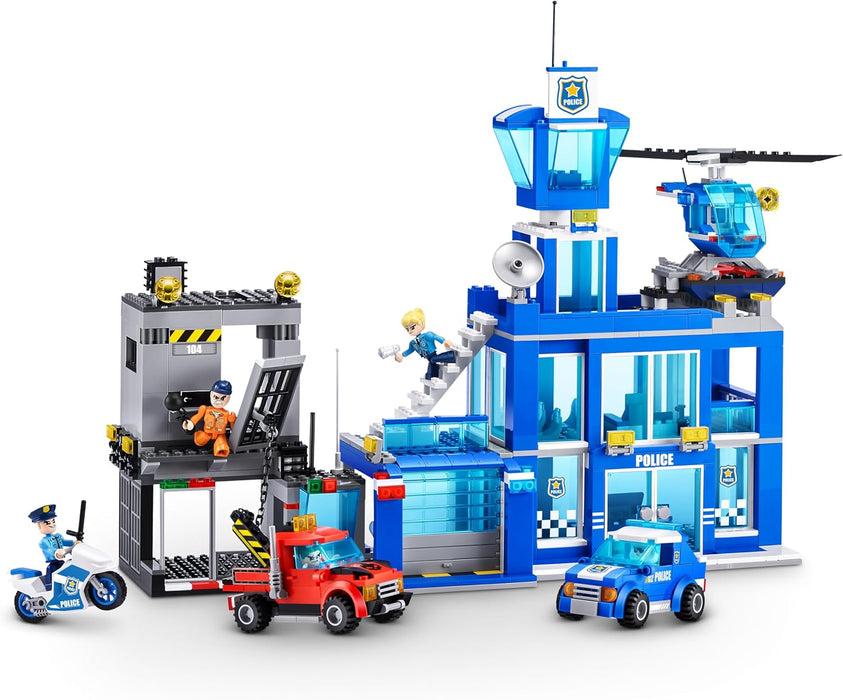 MAX Adventure Police Headquarters Playset (889 pieces) Building Bricks Toys For Kids 5+ Create Vehicles and More Unbox Discover, Major Brand Compatible