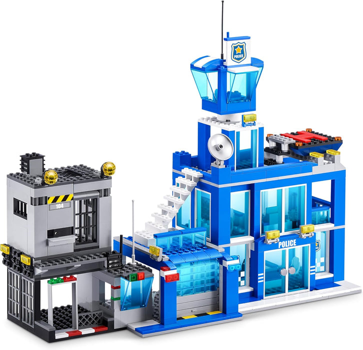 MAX Adventure Police Headquarters Playset (889 pieces) Building Bricks Toys For Kids 5+ Create Vehicles and More Unbox Discover, Major Brand Compatible