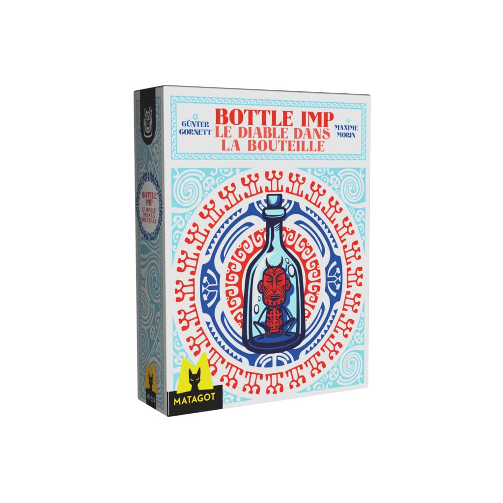 Matagot: Bottle Imp - New Edition, Strategy Card Game, Trick-Taking Game with Glass Bottles, Strategy & Bidding, Family, Ages 10+, 2-5 Players, 20 Min