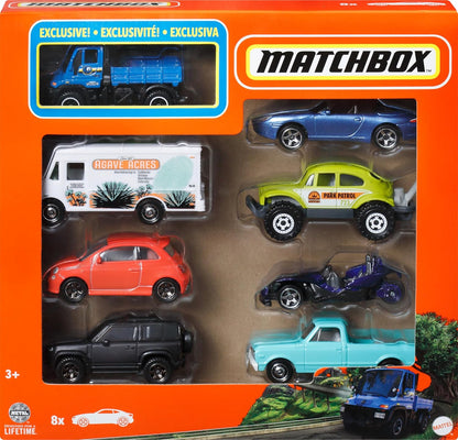 Matchbox Toy Cars or Trucks 8-Pack, Set of 8 Die-Cast 1:64 Scale Vehicles, Themed Multipack, Including 1 Exclusive (Styles May Vary