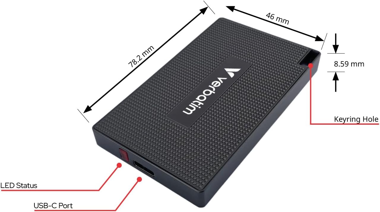 Verbatim 512GB Metal Mini SSD USB-C 3.2 Gen2