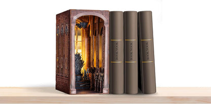 Revell Modellbausatz Tiny Adventures, Iron Throne, 3D Miniaturhaus, DIY Book Nook Holz Puzzle, Handgefertigtes Geschenk für Iron Throne Fans
