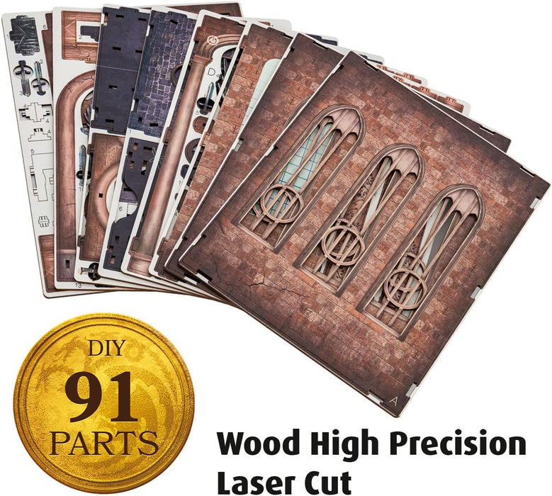 Revell Modellbausatz Tiny Adventures, Iron Throne, 3D Miniaturhaus, DIY Book Nook Holz Puzzle, Handgefertigtes Geschenk für Iron Throne Fans