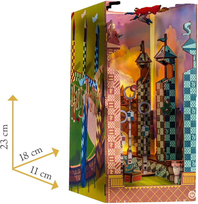 Revell Modellbausatz Tiny Adventures I Quidditch Field Harry Potter I 3D Miniaturhaus I DIY Book Nook Holz Puzzle I Handgefertigtes Booknook für Sammler und Zauberei-Fans