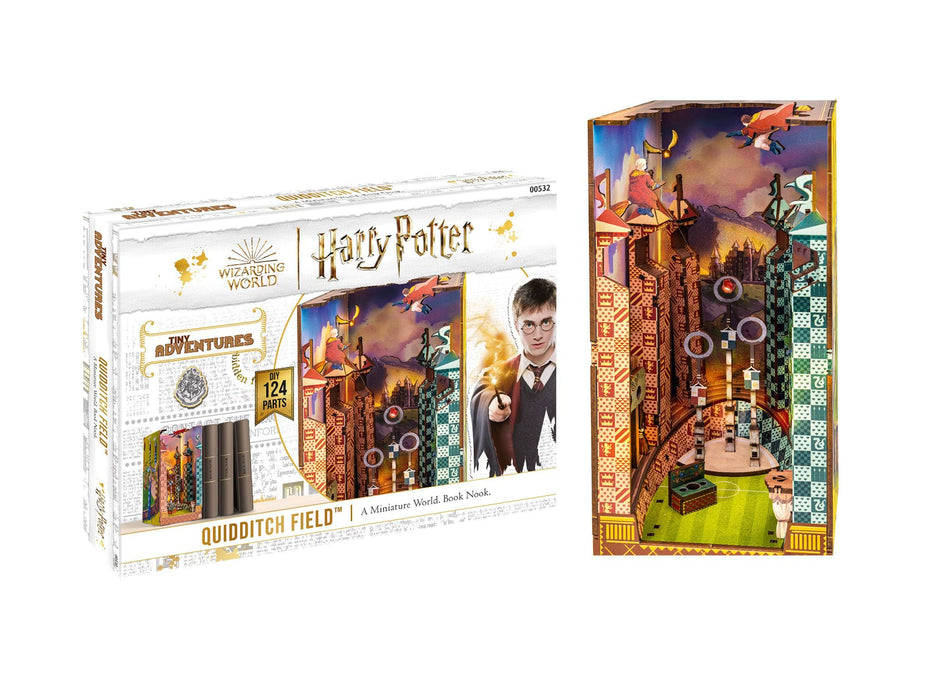 Revell Modellbausatz Tiny Adventures I Quidditch Field Harry Potter I 3D Miniaturhaus I DIY Book Nook Holz Puzzle I Handgefertigtes Booknook für Sammler und Zauberei-Fans