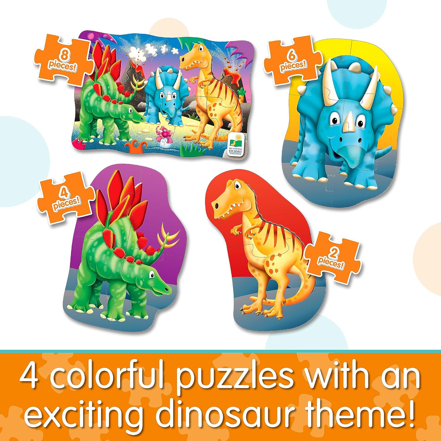 The Learning Journey 629277 Dino Puzzle, Multicolor, One Size