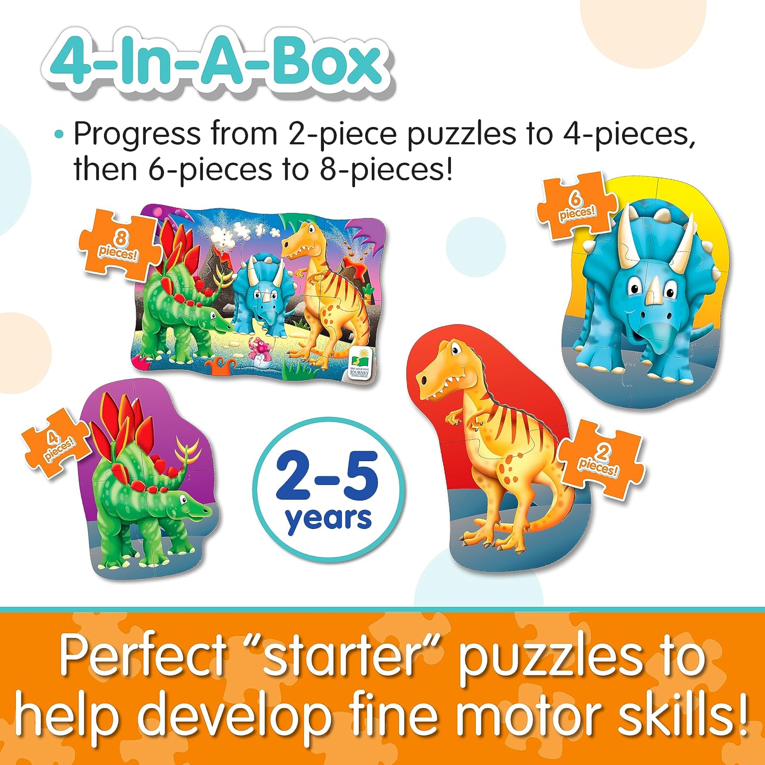 The Learning Journey 629277 Dino Puzzle, Multicolor, One Size
