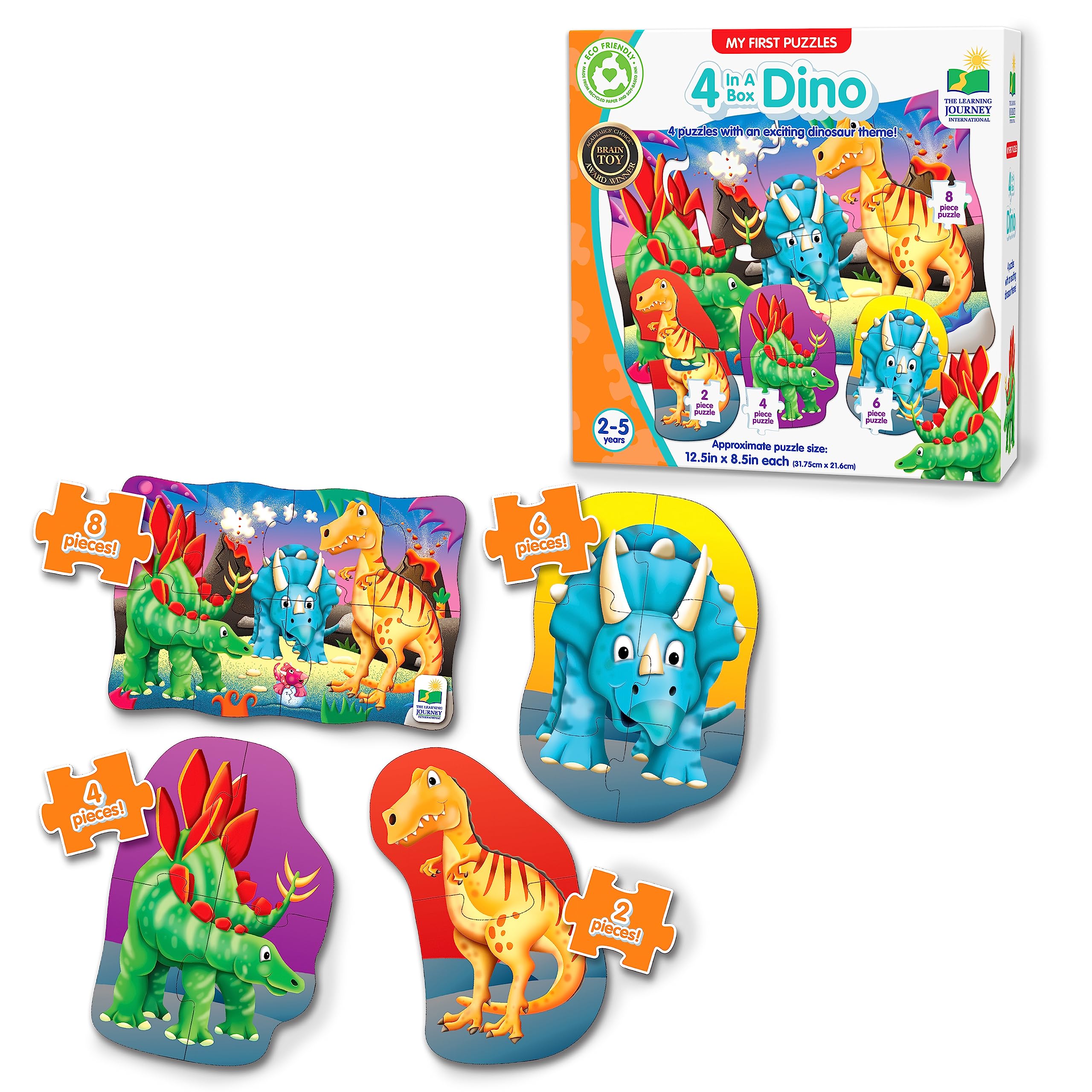 The Learning Journey 629277 Dino Puzzle, Multicolor, One Size
