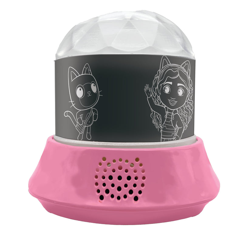 Lexibook, Gabby's Dollhouse, Nightlight with Speaker, Projections of The Gabby's Dollhouse TV Series, Kaleidoscopic Lights on The Ceiling, Speaker with Auxiliary Plug, Rechargeable, NLJ035GDH