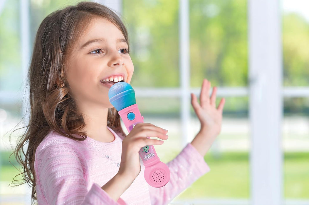 LEXIBOOK, Gabby's Dollhouse, Lighting Microphone for children, musical toy, built-in speaker, light effects, demo melodies included, Pink/blue, MIC80GDH